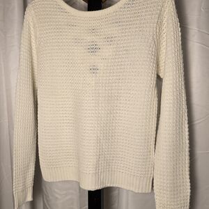 Ambiance White Chunky Knit Crew Neck‎ Sweater
